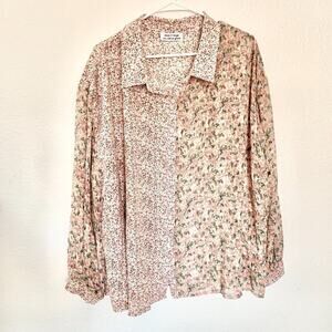 Shop zoco You are so great floral oversize button down shirt